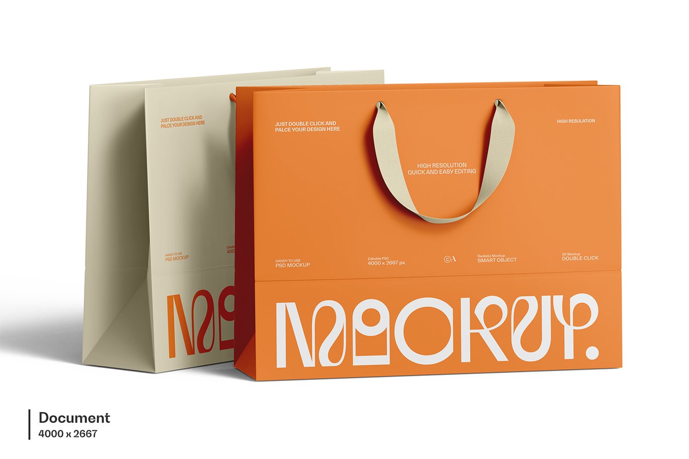 欧式手提购物袋样机 Euro Tote Shopping Bag Mockup插图2 欧式手提购物袋样机 Euro Tote Shopping Bag Mockup