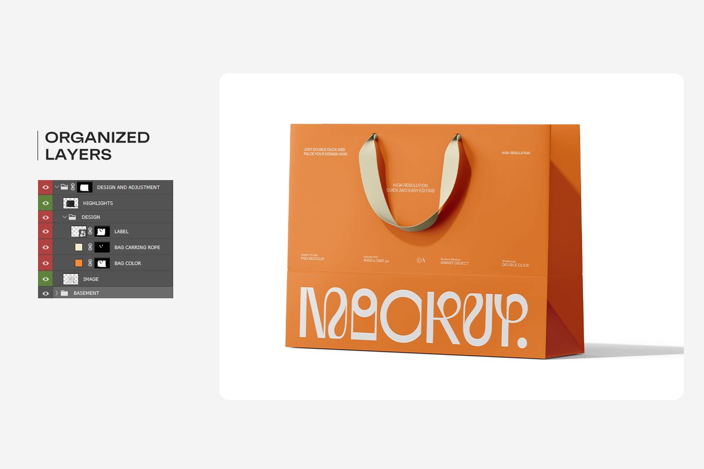 欧式手提购物袋样机 Euro Tote Shopping Bag Mockup插图4 欧式手提购物袋样机 Euro Tote Shopping Bag Mockup