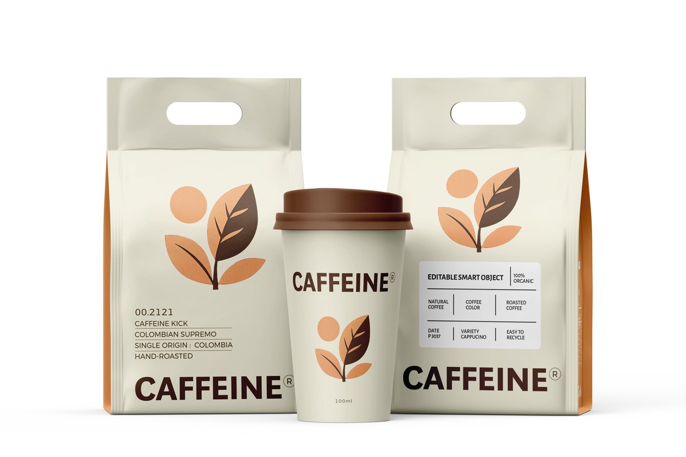 咖啡袋与咖啡杯搭配场景样机 Coffee Bag With Cup Mockup插图7 咖啡袋与咖啡杯搭配场景样机 Coffee Bag With Cup Mockup