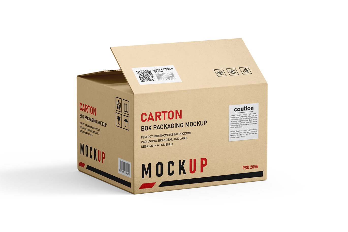 牛皮纸盒包装展示样机 Kraft Carton Box Mockup插图6 牛皮纸盒包装展示样机 Kraft Carton Box Mockup