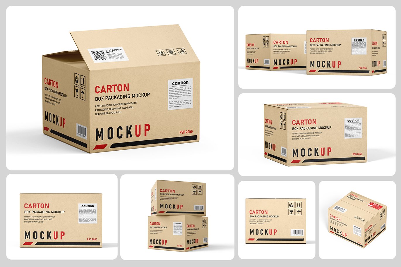 牛皮纸盒包装展示样机 Kraft Carton Box Mockup插图1 牛皮纸盒包装展示样机 Kraft Carton Box Mockup