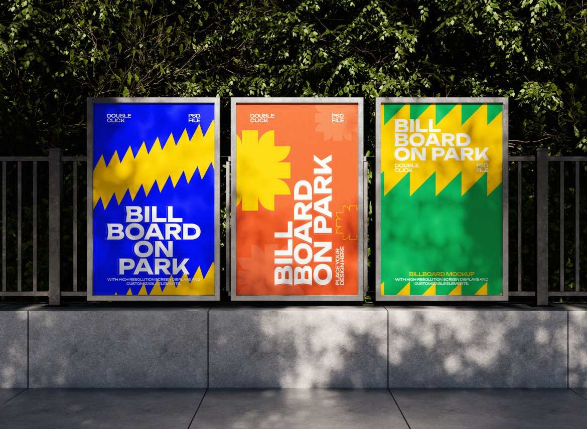 户外广告牌展示样机 Outdoor Billboard Mockup插图1 户外广告牌展示样机 Outdoor Billboard Mockup