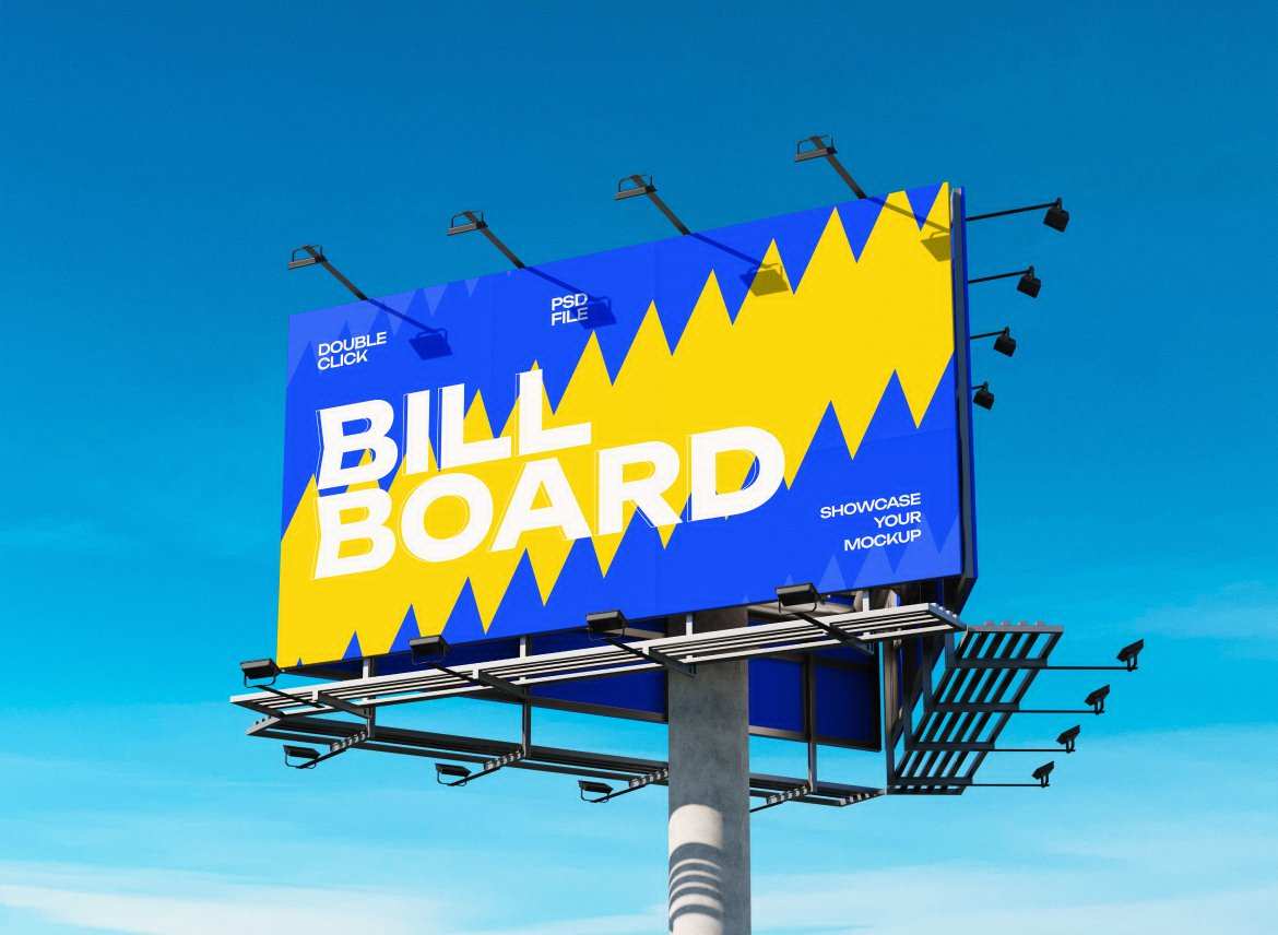 户外广告牌样机模版 Outdoor Billboard Mockup插图2 户外广告牌样机模版 Outdoor Billboard Mockup