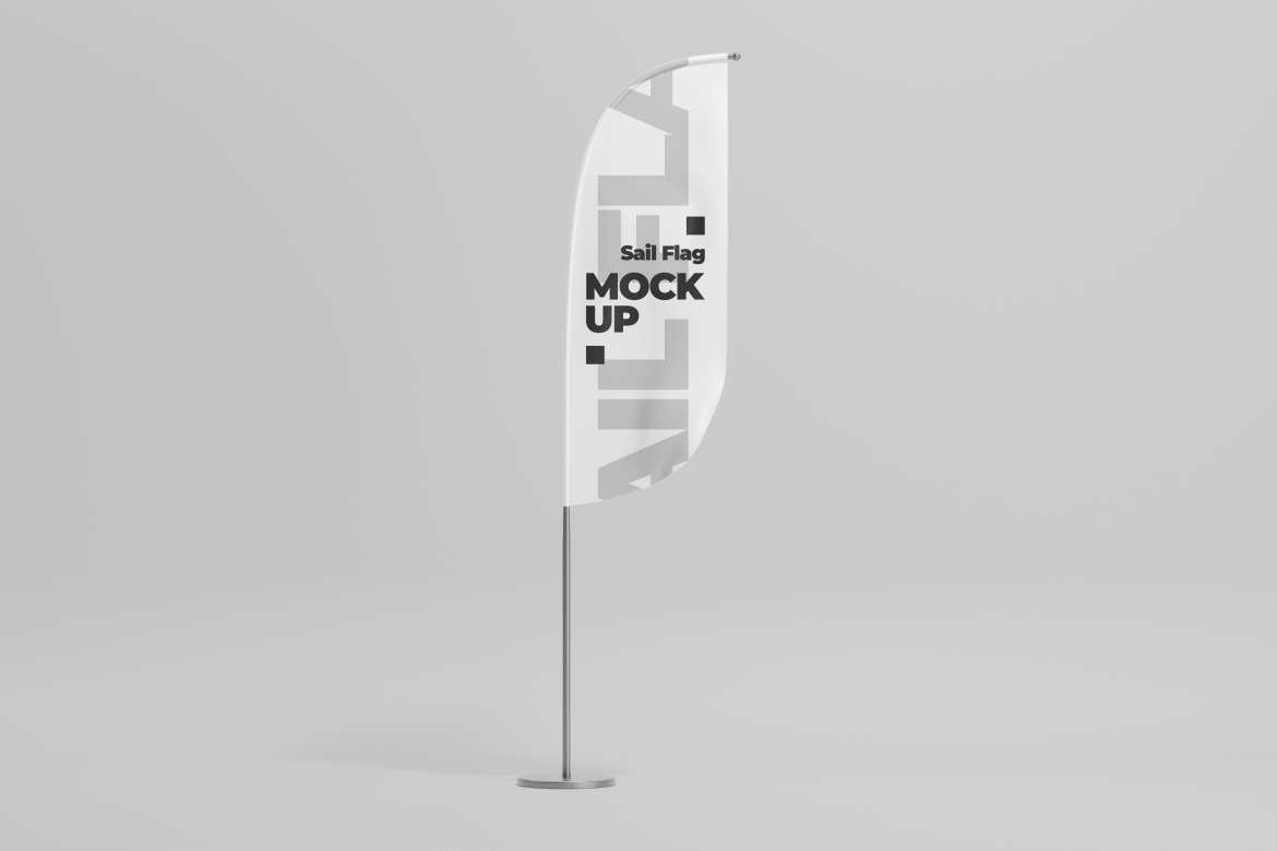 航海旗悬挂式设计样机 Sail Flag Mockup插图1 航海旗悬挂式设计样机 Sail Flag Mockup