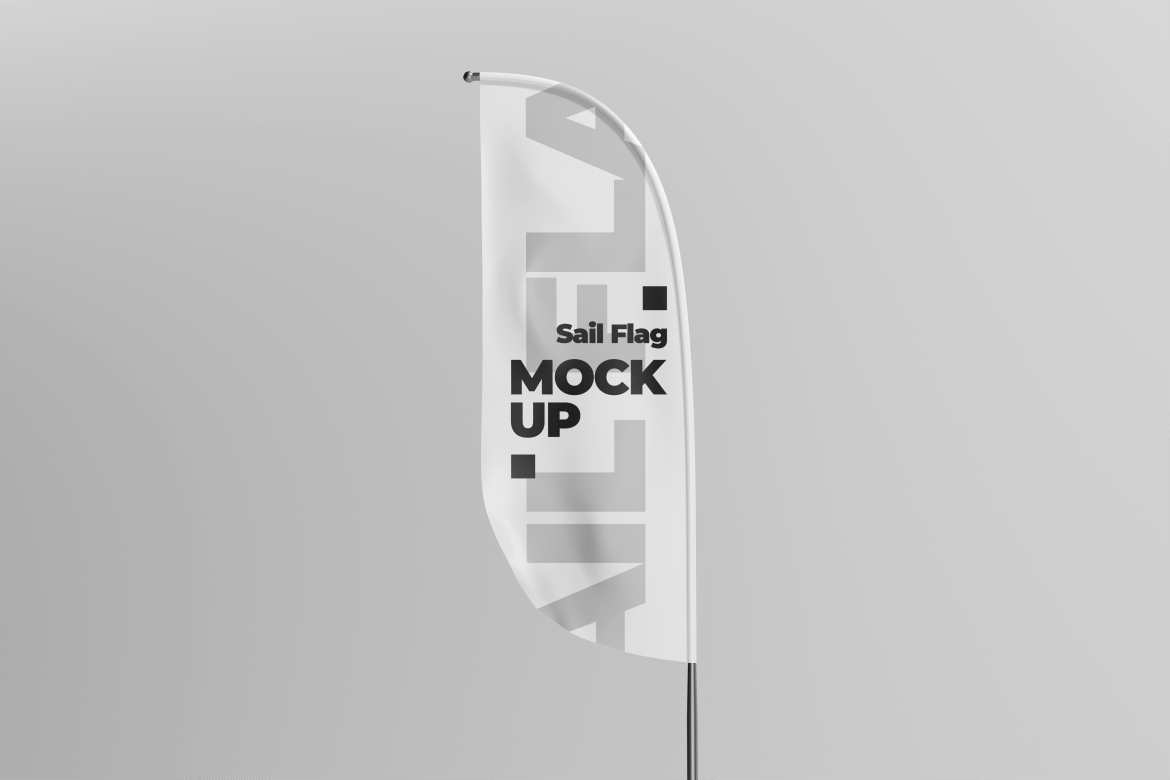 航海旗悬挂式设计样机 Sail Flag Mockup插图2 航海旗悬挂式设计样机 Sail Flag Mockup