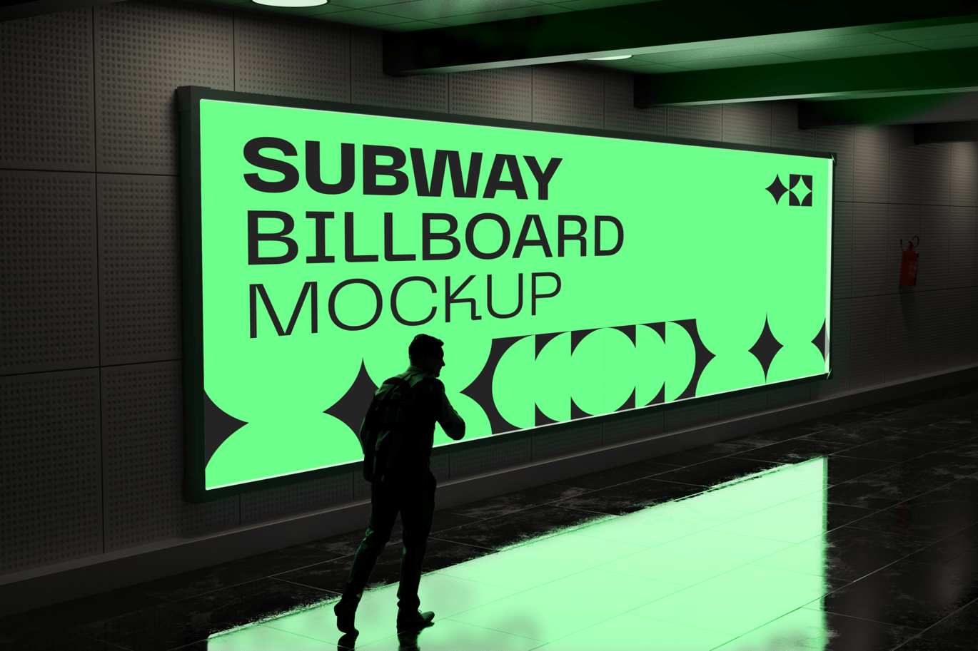 LED广告牌灯光效果样机 LED Billboard Mockup插图2 LED广告牌灯光效果样机 LED Billboard Mockup