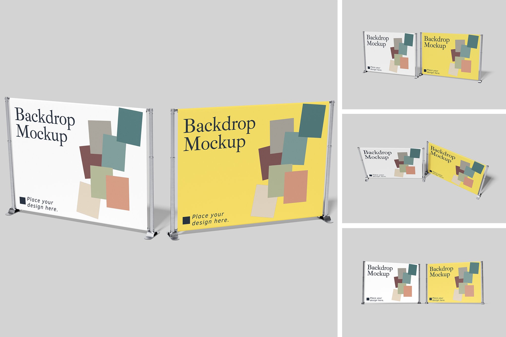 舞台背景板立体展示样机 Backdrop Mockup插图 舞台背景板立体展示样机 Backdrop Mockup