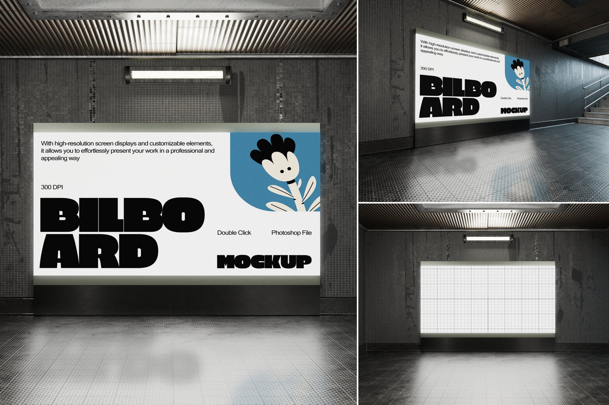 数字屏幕广告牌样机 Digital Billboard Mockup插图 数字屏幕广告牌样机 Digital Billboard Mockup