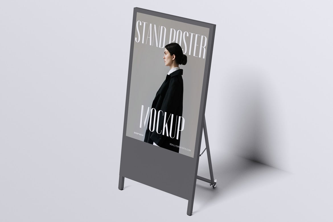 立式海报架展示样机 Stand Poster Mockup插图4 立式海报架展示样机 Stand Poster Mockup