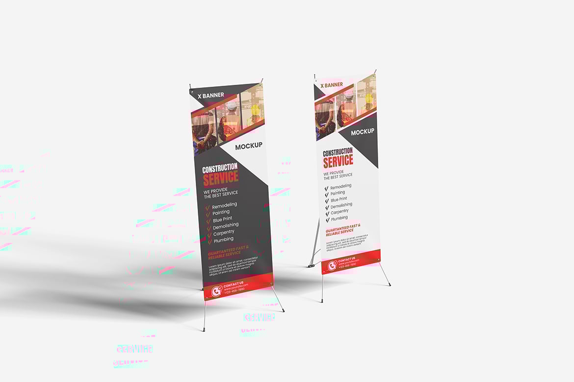 X展架广告设计样机 X Banner Mockup插图5 X展架广告设计样机 X Banner Mockup
