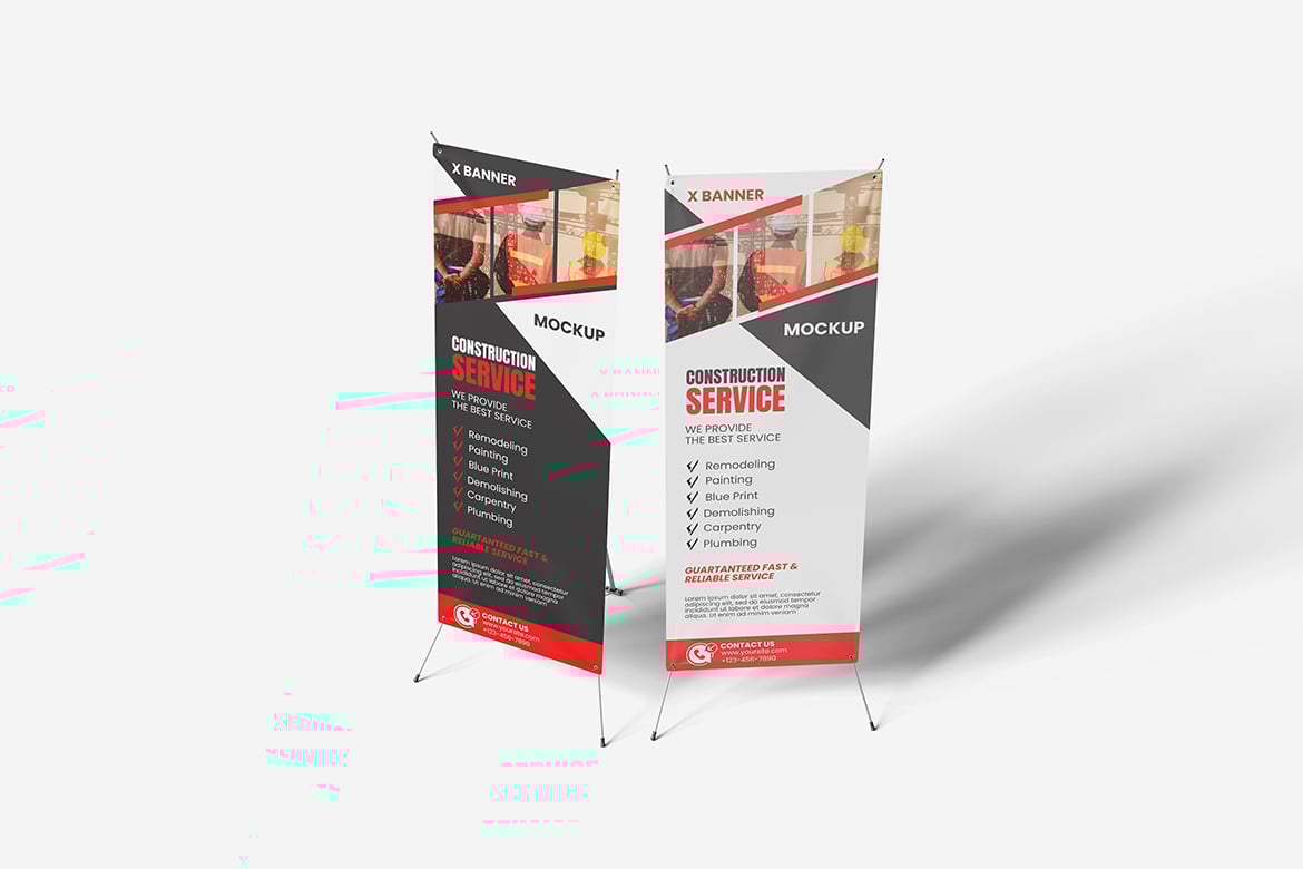 X展架广告设计样机 X Banner Mockup插图3 X展架广告设计样机 X Banner Mockup