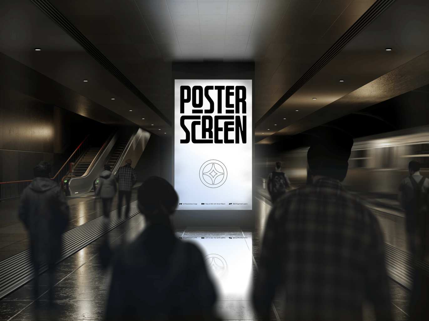 地铁站台海报展示样机 Subway Station Poster Mockup插图2 地铁站台海报展示样机 Subway Station Poster Mockup
