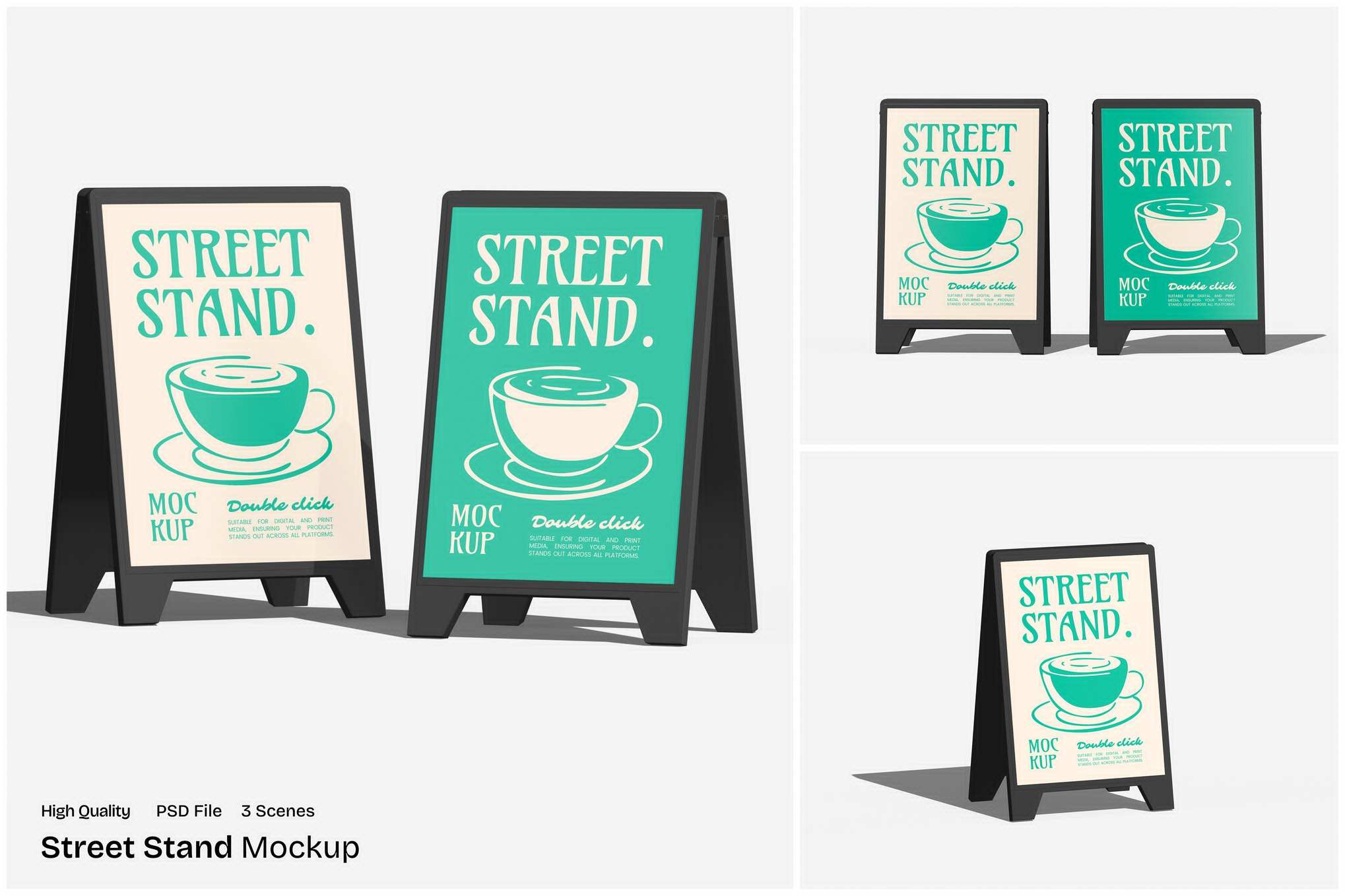 街头立式展架场景样机 Street Stand Mockup插图 街头立式展架场景样机 Street Stand Mockup
