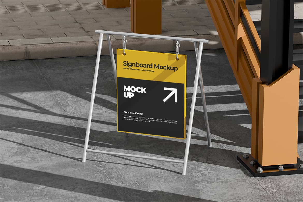 数字标牌设计展示样机 Signboard Mockup插图2 数字标牌设计展示样机 Signboard Mockup