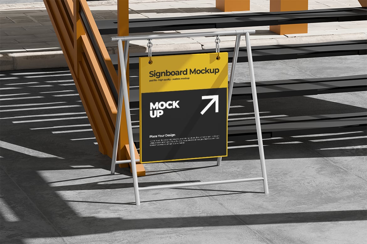 数字标牌设计展示样机 Signboard Mockup插图3 数字标牌设计展示样机 Signboard Mockup