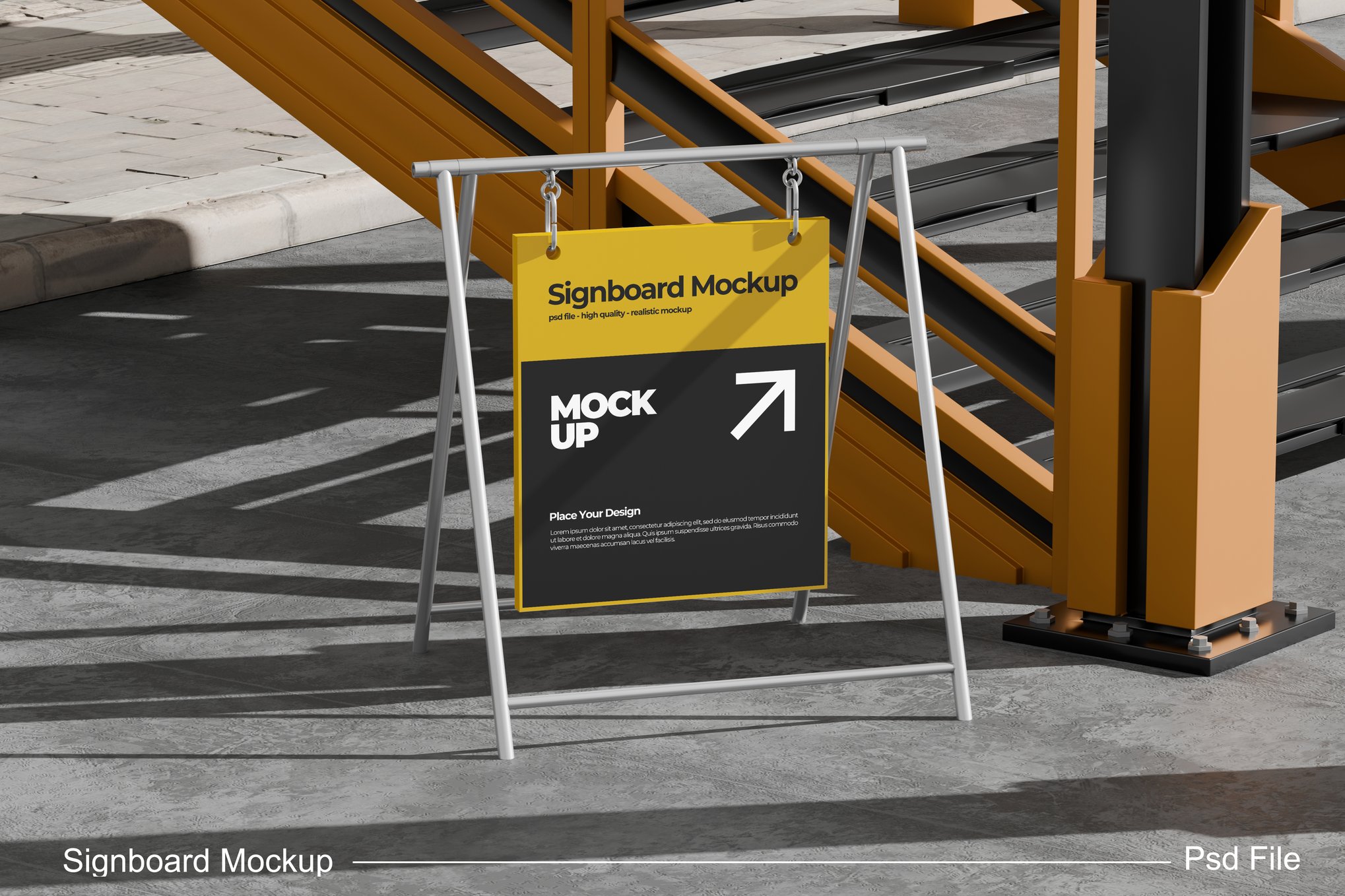 数字标牌设计展示样机 Signboard Mockup插图 数字标牌设计展示样机 Signboard Mockup