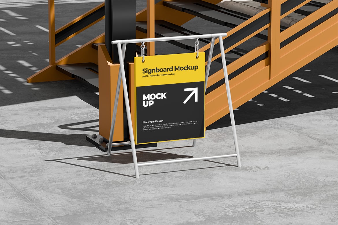 数字标牌设计展示样机 Signboard Mockup插图1 数字标牌设计展示样机 Signboard Mockup