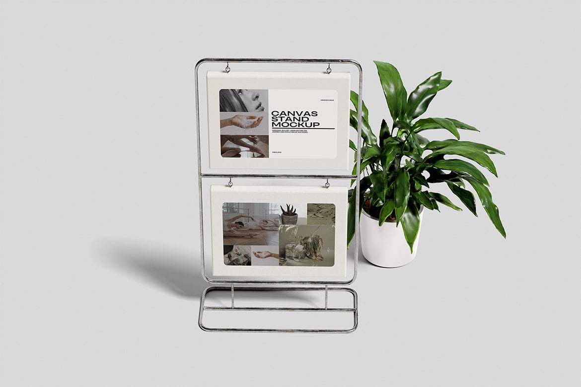 画布海报立架展示样机 Canvas Stand Mockup插图2 画布海报立架展示样机 Canvas Stand Mockup