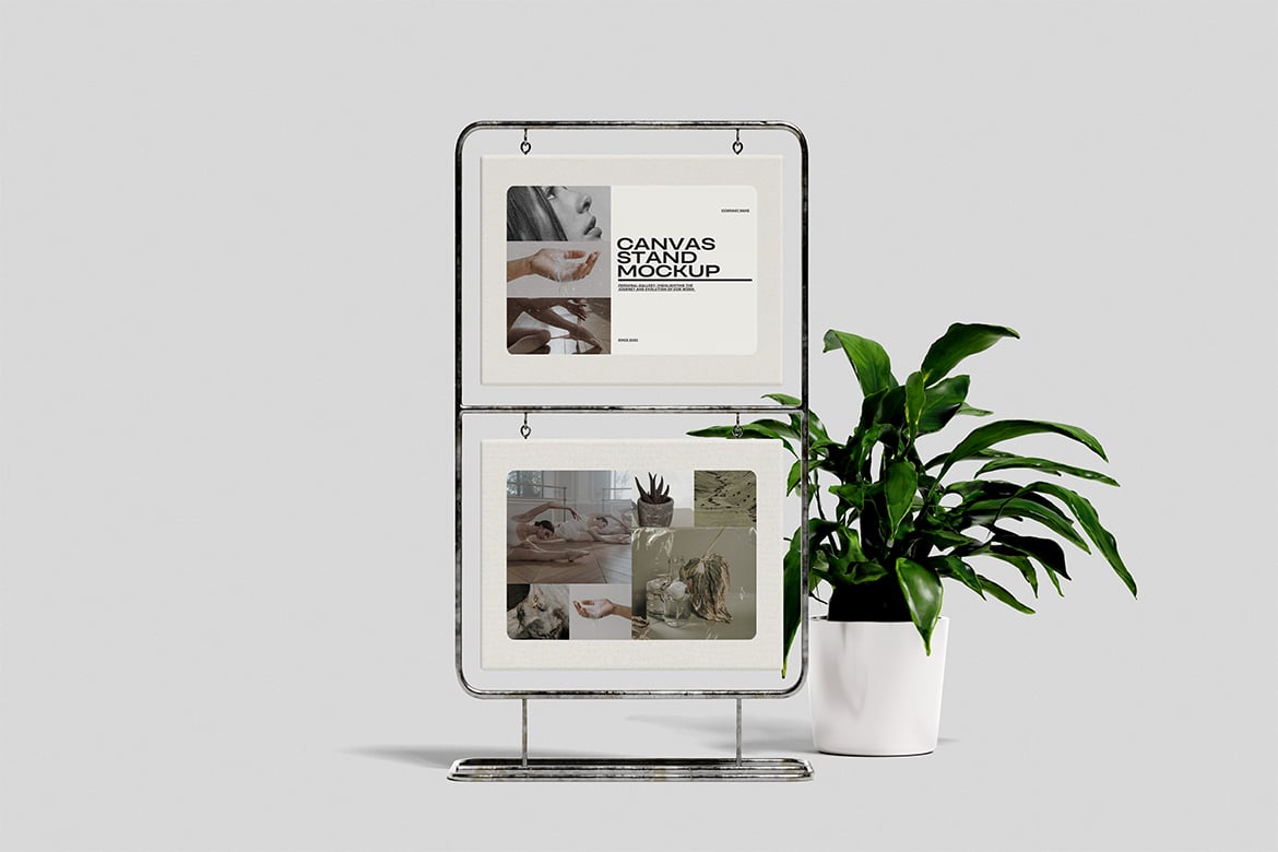画布海报立架展示样机 Canvas Stand Mockup插图1 画布海报立架展示样机 Canvas Stand Mockup