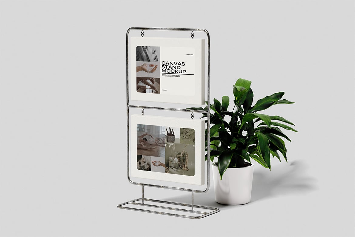 画布海报立架展示样机 Canvas Stand Mockup插图3 画布海报立架展示样机 Canvas Stand Mockup