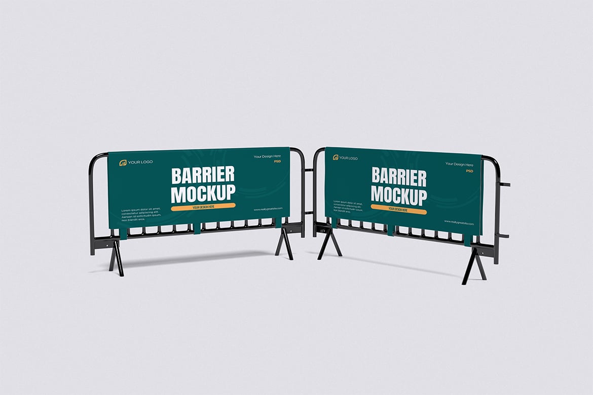 伸缩隔离带栏杆样机 Barrier Mockup插图4 伸缩隔离带栏杆样机 Barrier Mockup