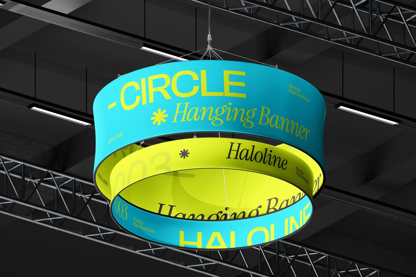 圆形悬挂式横幅广告样机 Circle Hanging Banner Mockup插图 圆形悬挂式横幅广告样机 Circle Hanging Banner Mockup