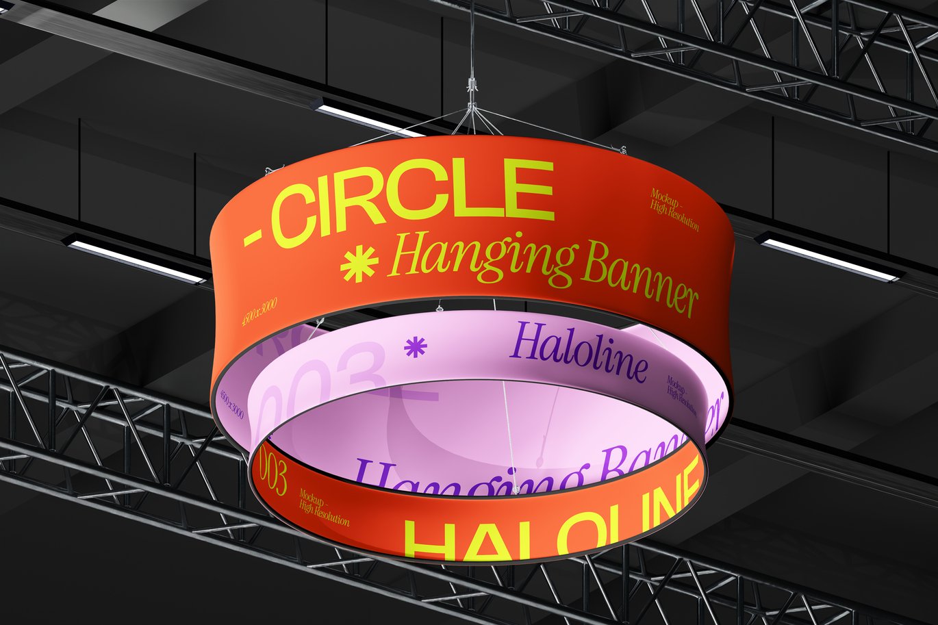 圆形悬挂式横幅广告样机 Circle Hanging Banner Mockup插图1 圆形悬挂式横幅广告样机 Circle Hanging Banner Mockup