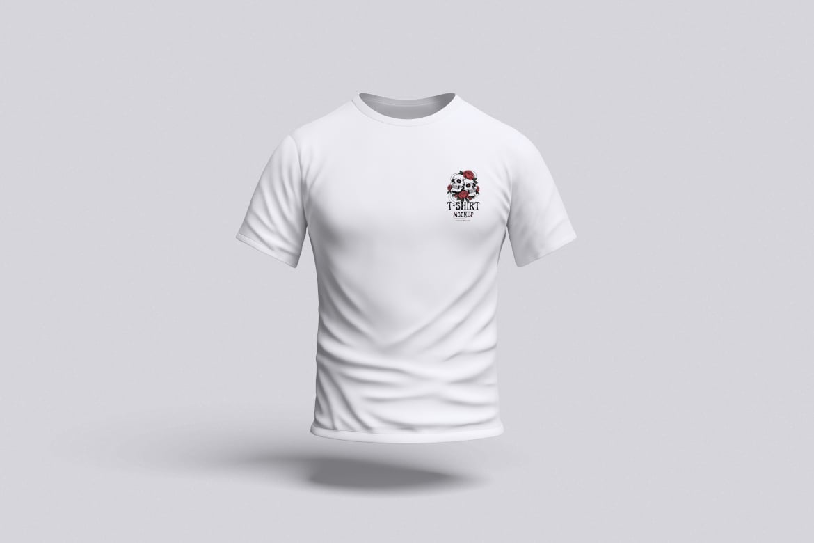 刺绣工艺T恤设计样机 T-Shirt Mockup插图1 刺绣工艺T恤设计样机 T-Shirt Mockup