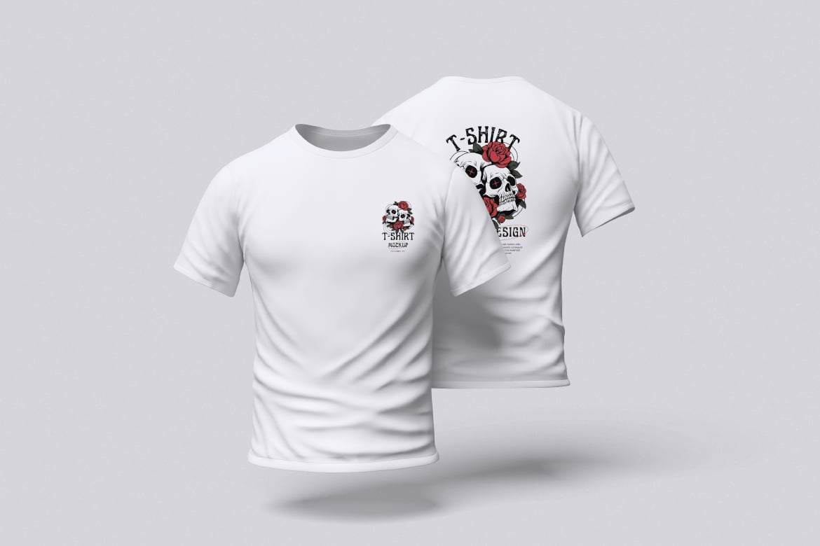 刺绣工艺T恤设计样机 T-Shirt Mockup插图4 刺绣工艺T恤设计样机 T-Shirt Mockup