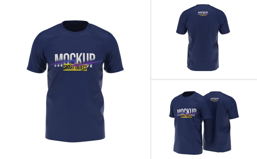 男士T恤设计展示样机 T-Shirt Mockup