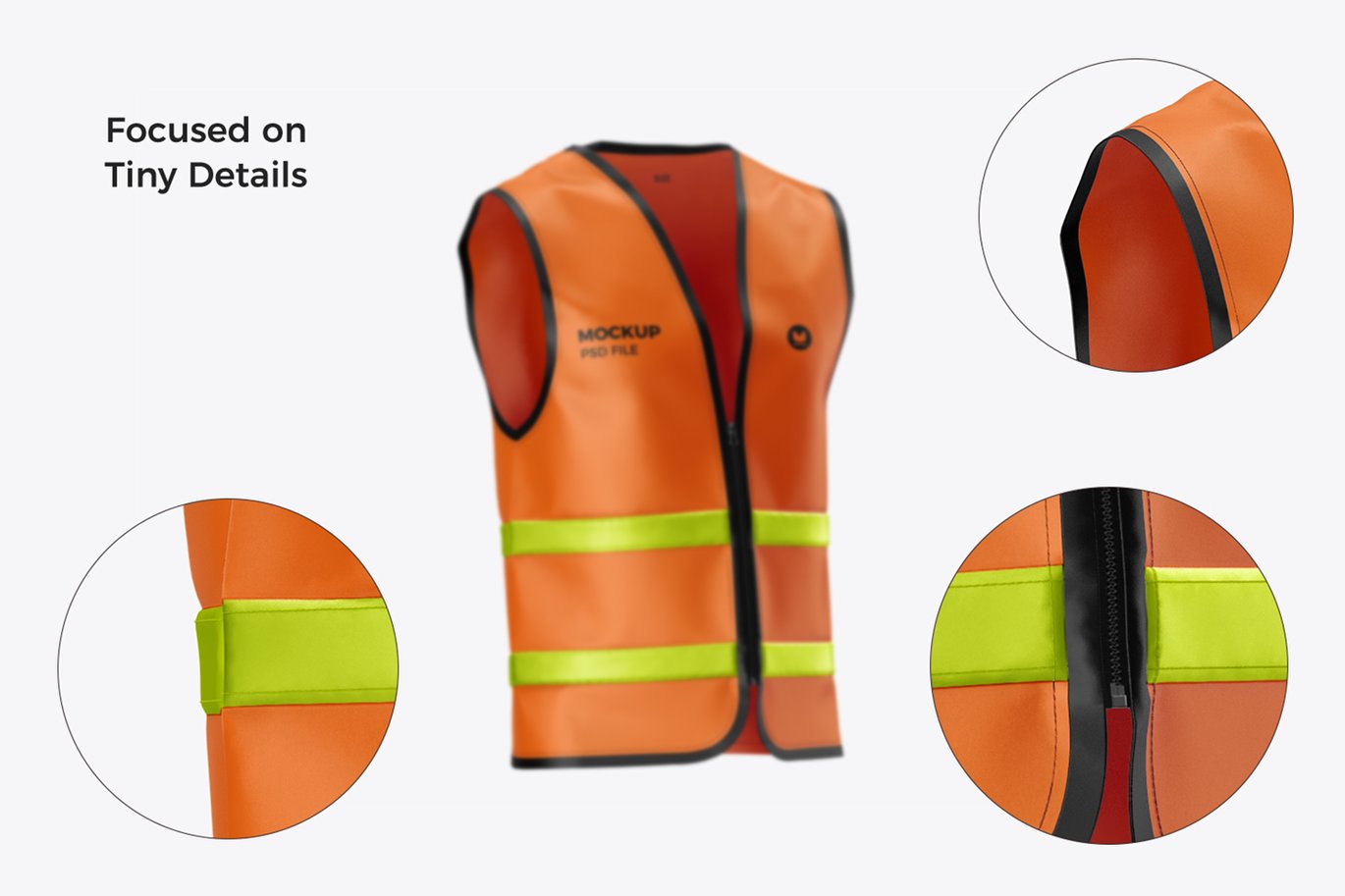 建筑工地反光背心样机 Construction Safety Vest Mockup插图8 建筑工地反光背心样机 Construction Safety Vest Mockup