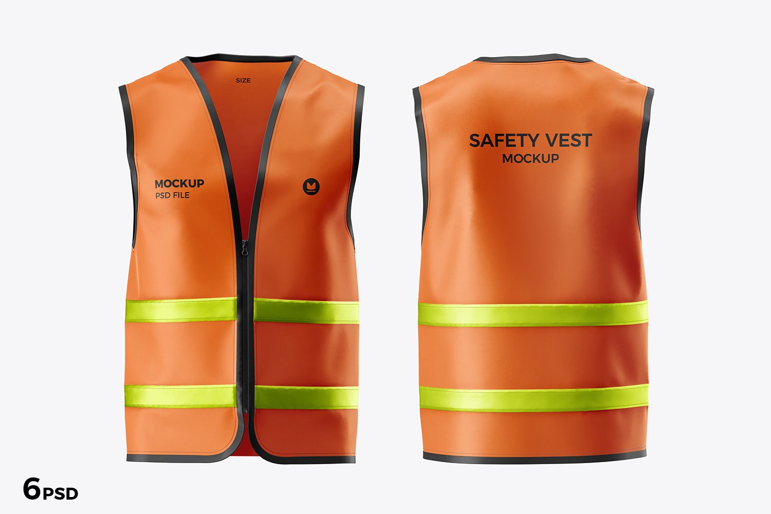 建筑工地反光背心样机 Construction Safety Vest Mockup插图 建筑工地反光背心样机 Construction Safety Vest Mockup