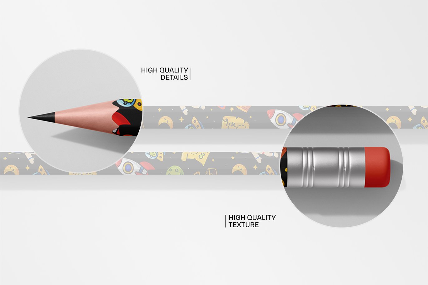 六边形铅笔套装样机 Hexagon Pencil Mockup Set插图8 六边形铅笔套装样机 Hexagon Pencil Mockup Set