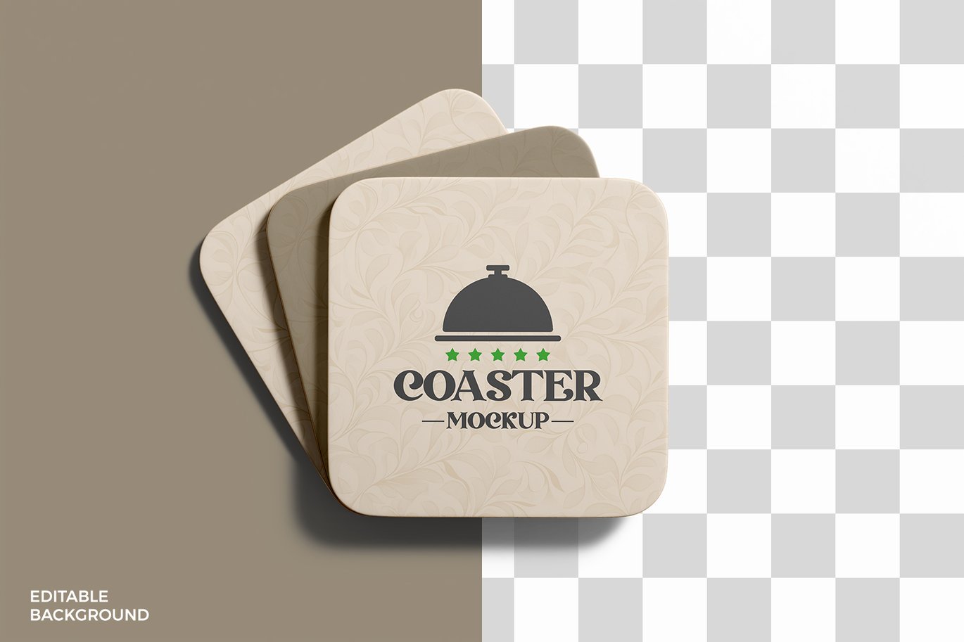 方形杯垫展示样机 Square Coaster Mockup插图3 方形杯垫展示样机 Square Coaster Mockup
