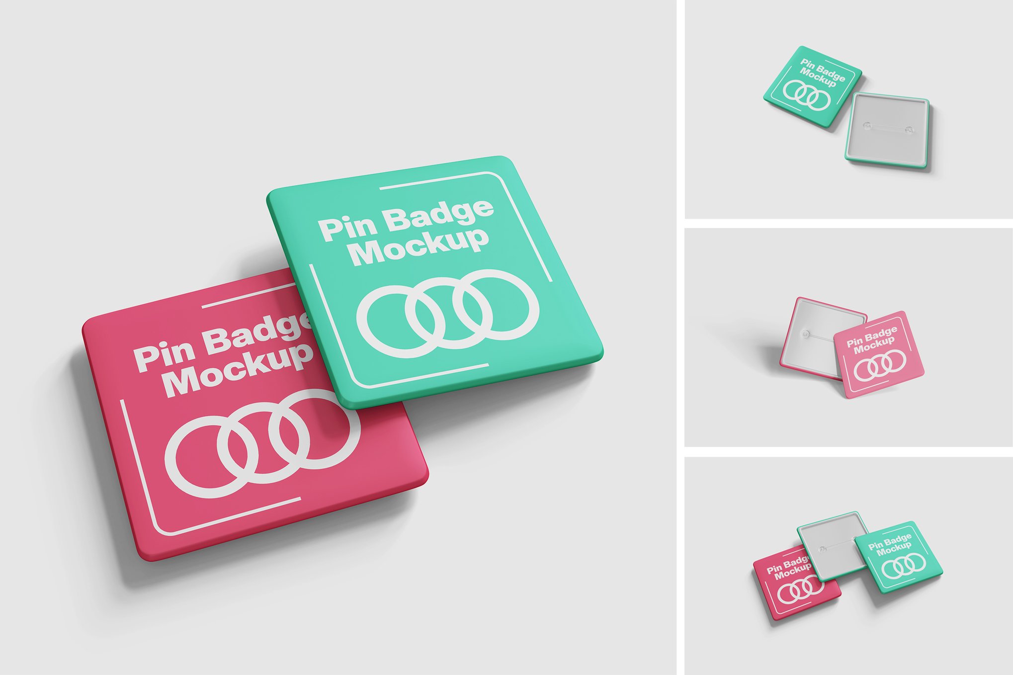 徽章别针空白模板样机 Pin Mockup插图 徽章别针空白模板样机 Pin Mockup