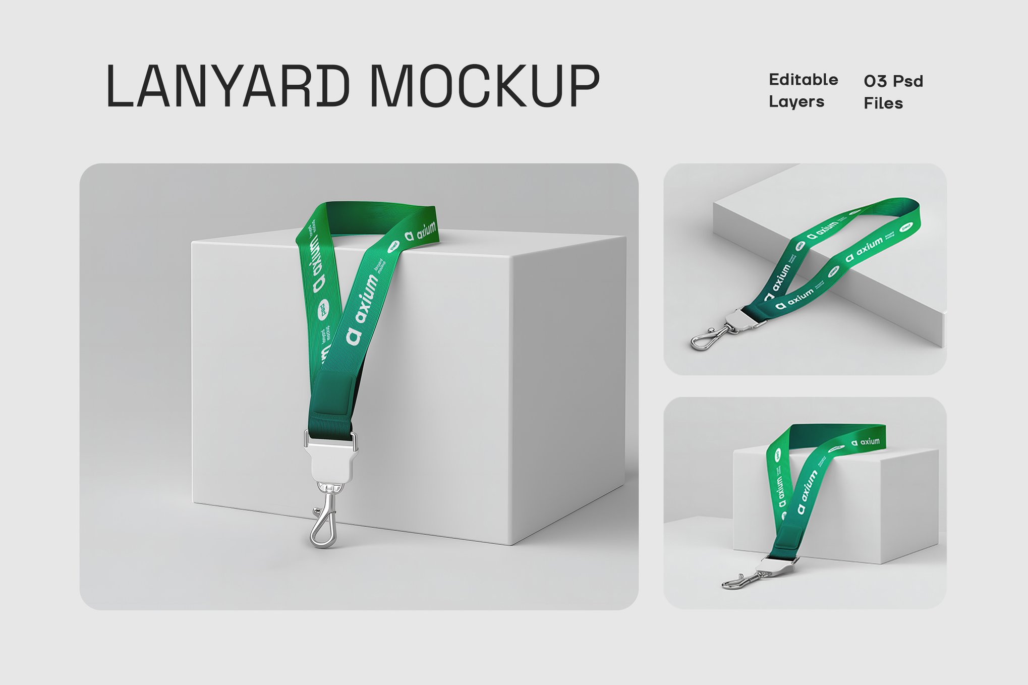 挂绳证件卡套装样机 Lanyard Id Card Holder Mockup Set插图 挂绳证件卡套装样机 Lanyard Id Card Holder Mockup Set