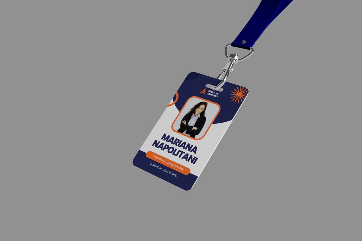 工作证挂绳证件样机 ID Card with Strap Mockup插图2 工作证挂绳证件样机 ID Card with Strap Mockup