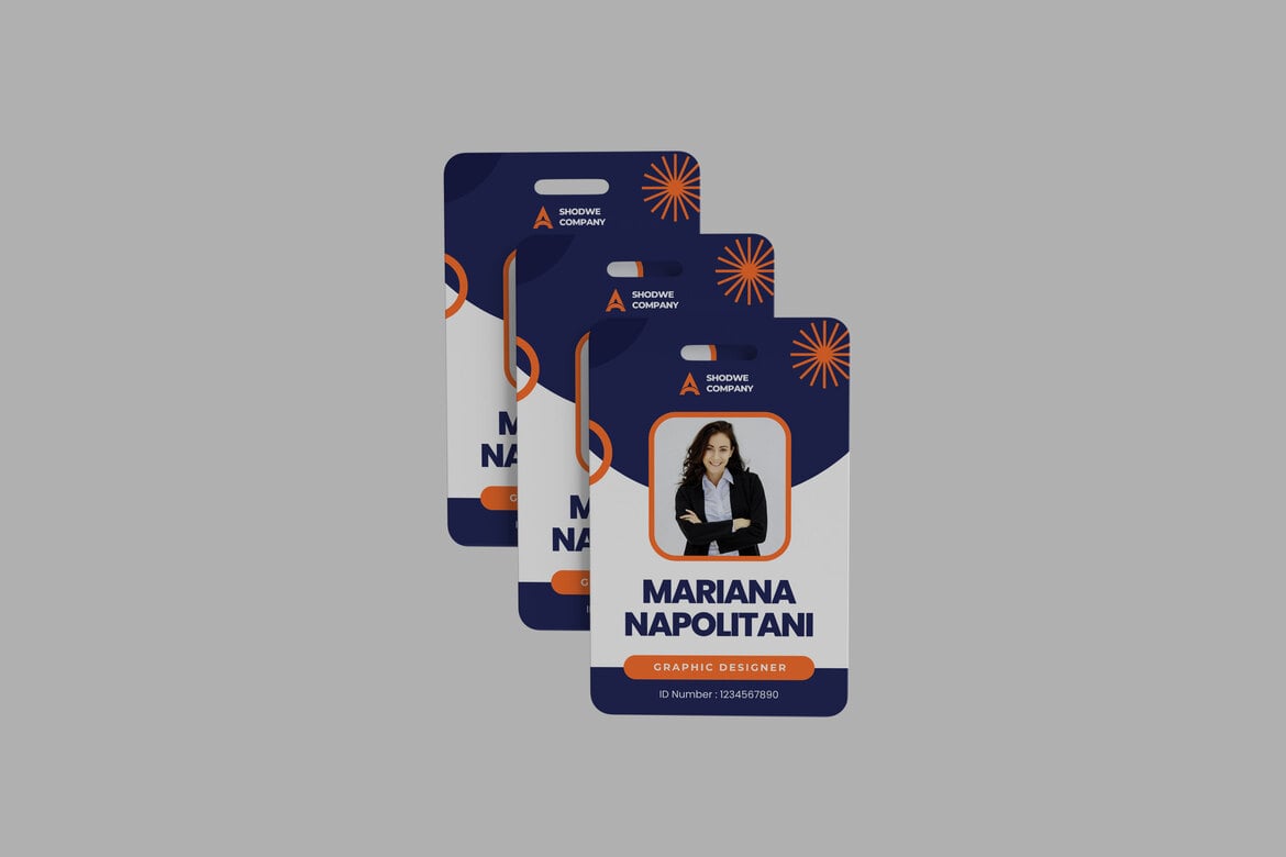 工作证挂绳证件样机 ID Card with Strap Mockup插图3 工作证挂绳证件样机 ID Card with Strap Mockup