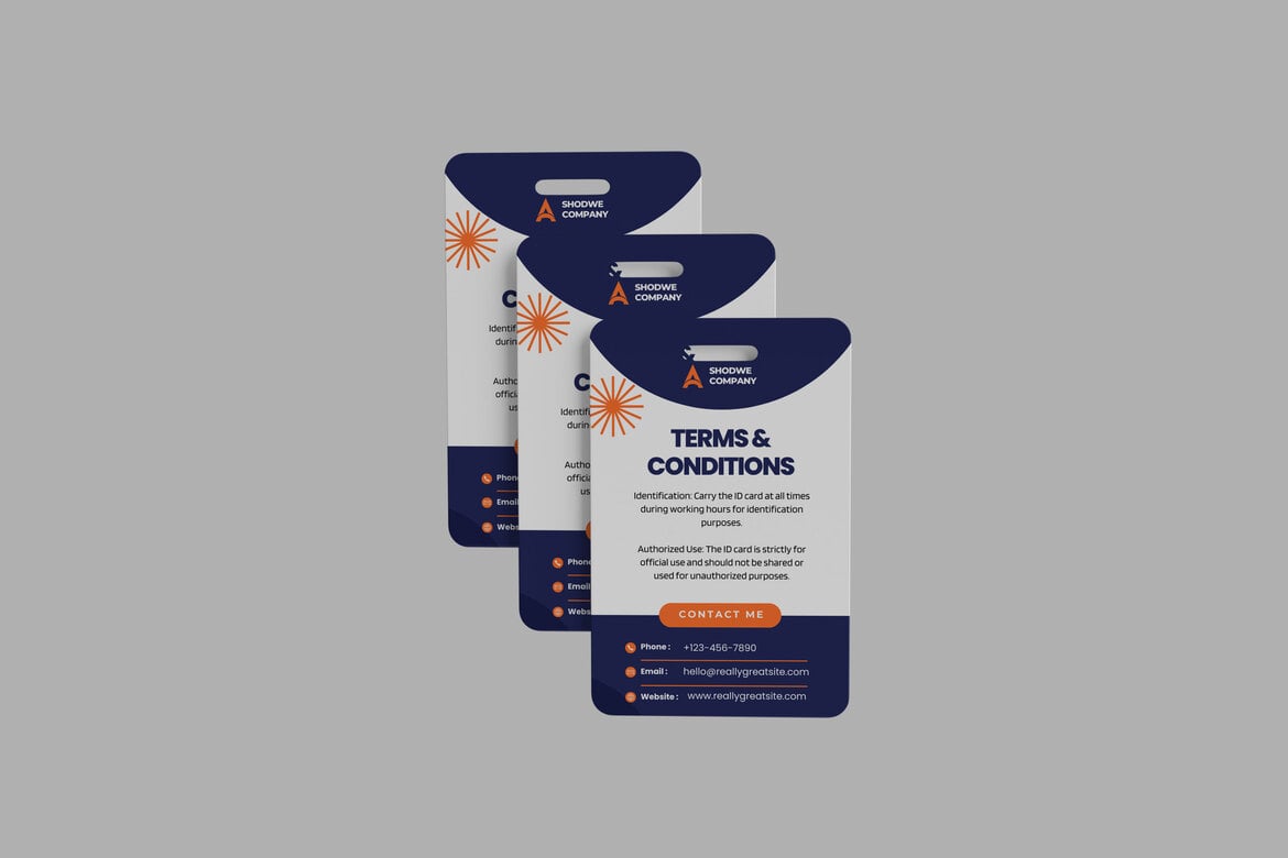 工作证挂绳证件样机 ID Card with Strap Mockup插图5 工作证挂绳证件样机 ID Card with Strap Mockup