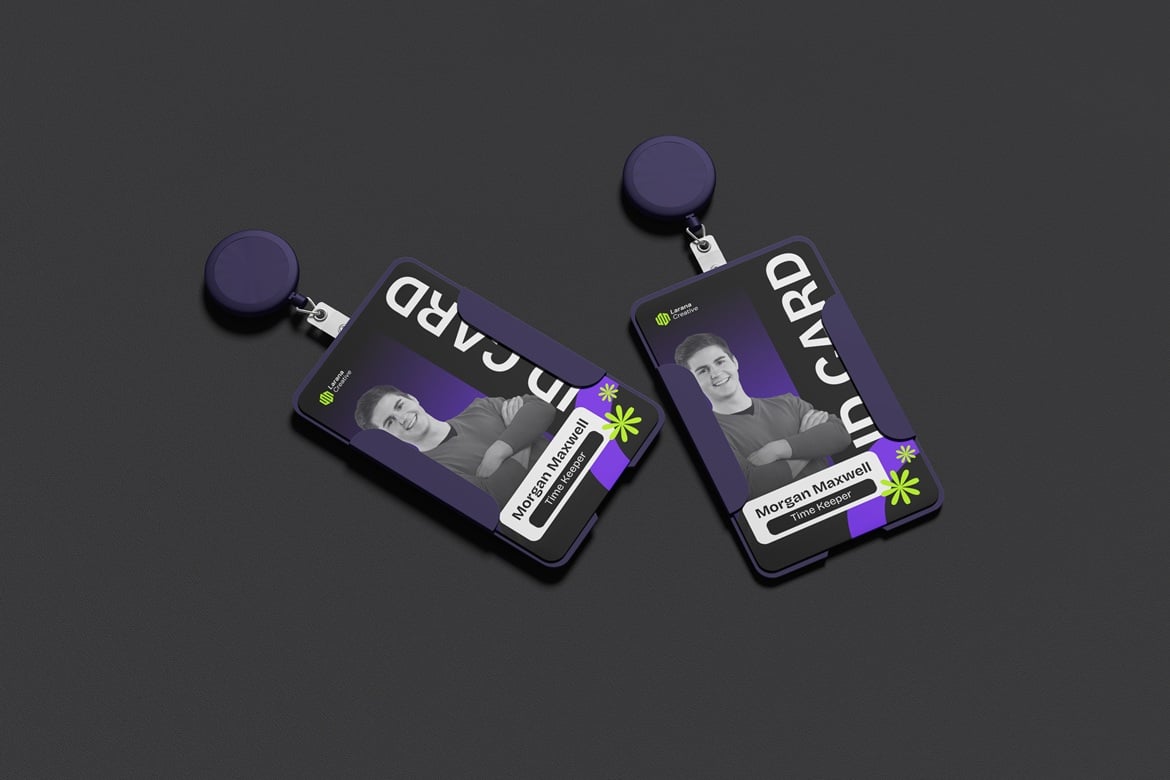 竖版工作证件展示样机 Vertical ID Card Mockup插图1 竖版工作证件展示样机 Vertical ID Card Mockup