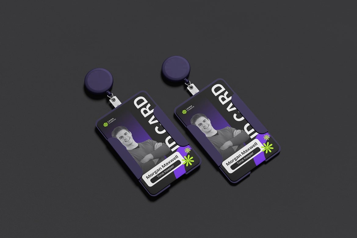 竖版工作证件展示样机 Vertical ID Card Mockup插图3 竖版工作证件展示样机 Vertical ID Card Mockup