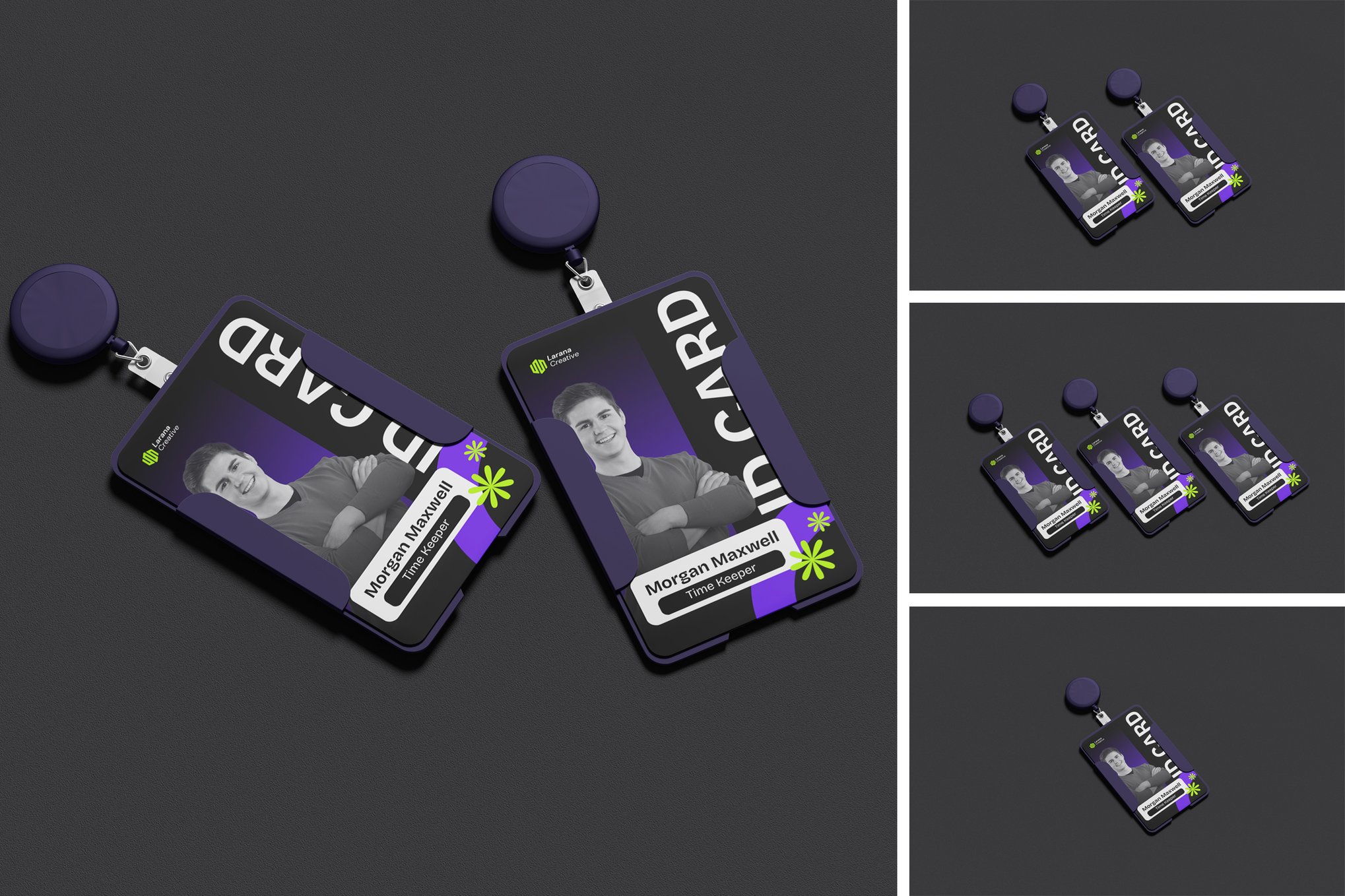 竖版工作证件展示样机 Vertical ID Card Mockup插图 竖版工作证件展示样机 Vertical ID Card Mockup