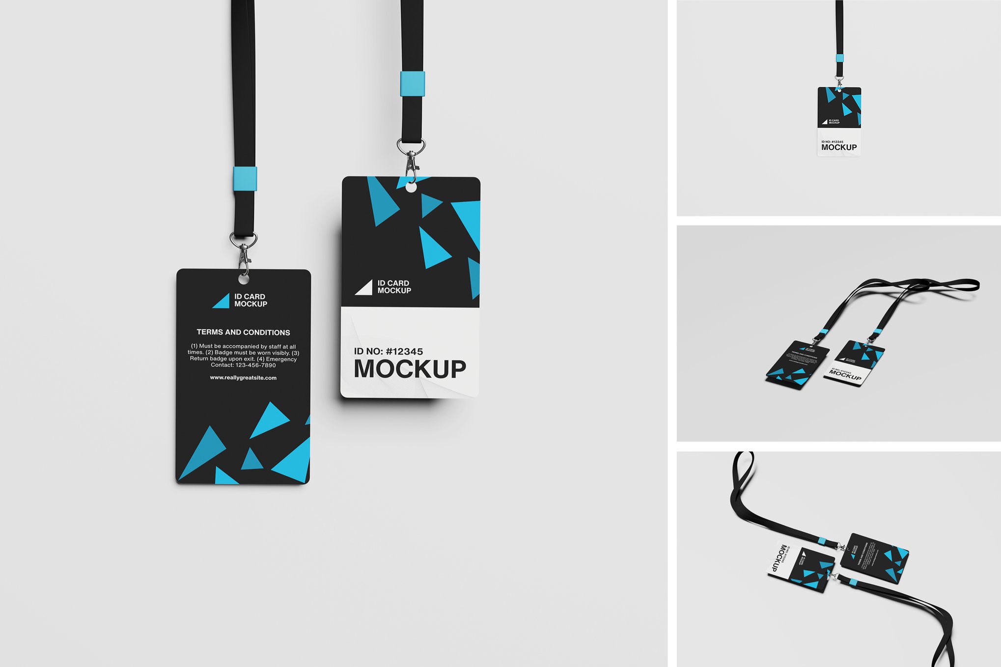 高品质工牌证件样机 High Quality ID Card Badge Mockup插图 高品质工牌证件样机 High Quality ID Card Badge Mockup