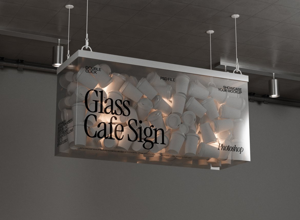 玻璃标识牌立体展示样机 Glass Signage Mockup插图1 玻璃标识牌立体展示样机 Glass Signage Mockup