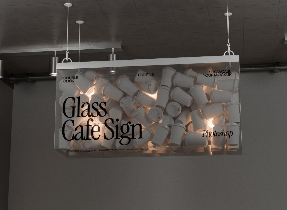 玻璃标识牌立体展示样机 Glass Signage Mockup插图2 玻璃标识牌立体展示样机 Glass Signage Mockup