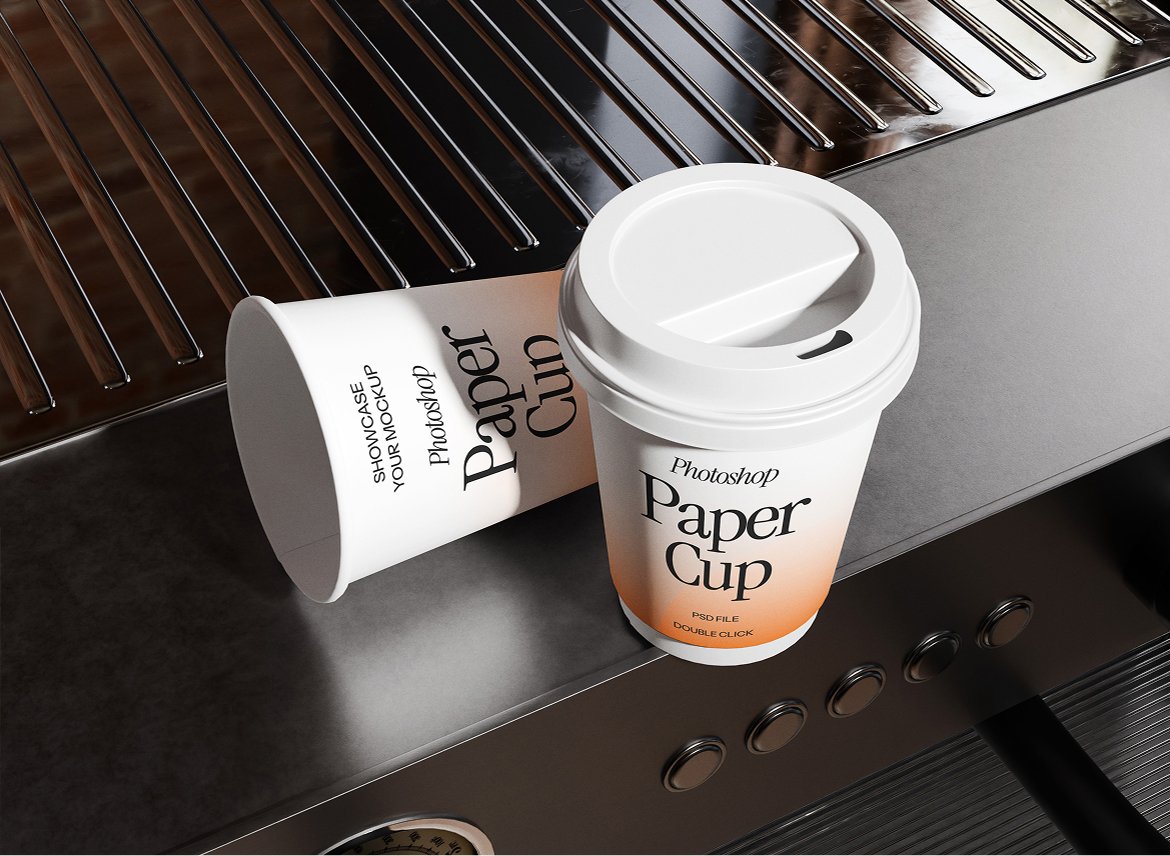 纸质咖啡杯包装样机 Cup Mockup插图1 纸质咖啡杯包装样机 Cup Mockup