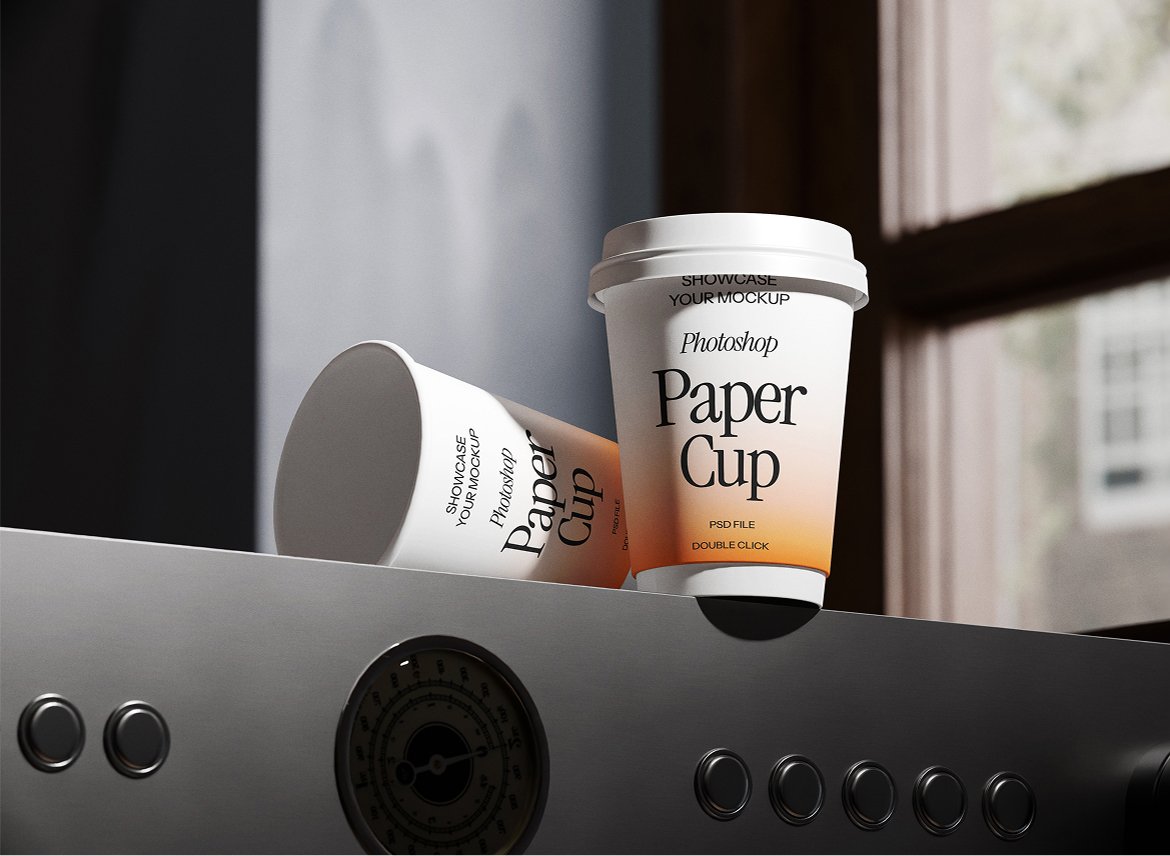 纸质咖啡杯包装样机 Cup Mockup插图2 纸质咖啡杯包装样机 Cup Mockup