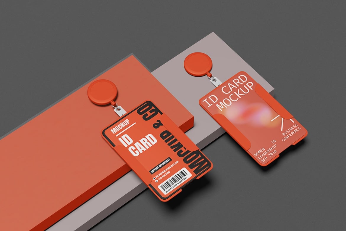 企业工牌挂绳证件样机 ID Card Mockup插图1 企业工牌挂绳证件样机 ID Card Mockup