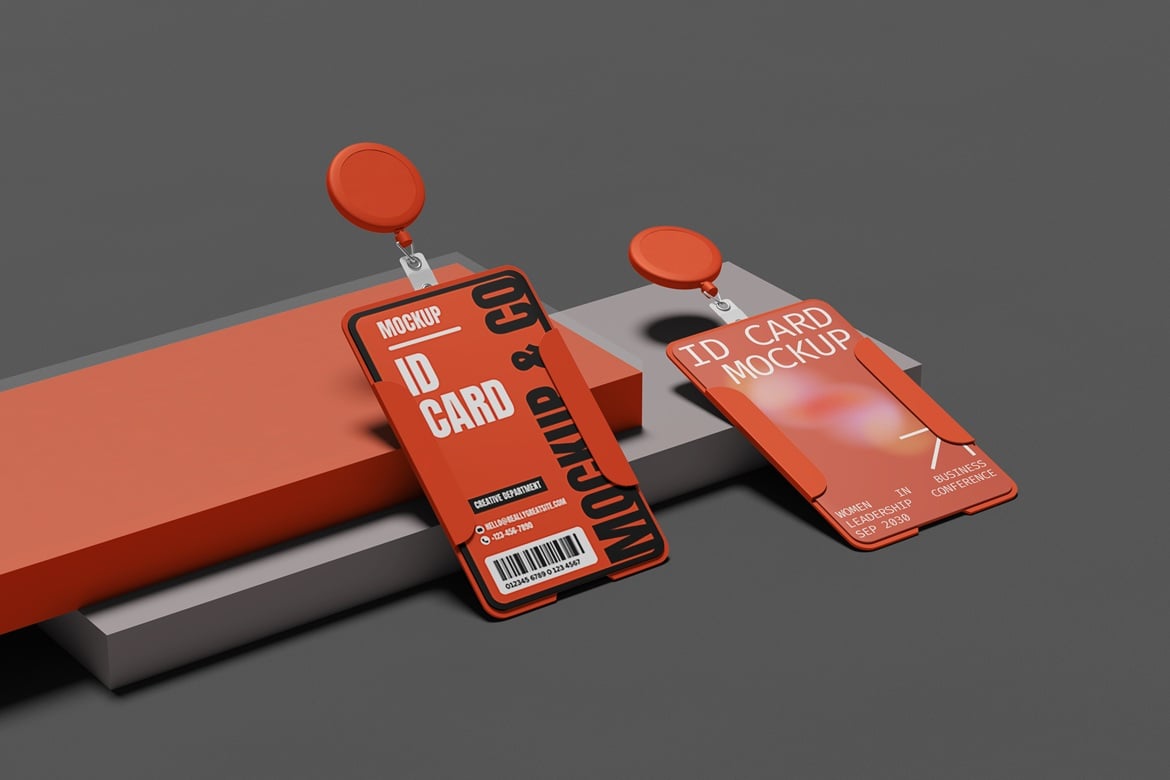 企业工牌挂绳证件样机 ID Card Mockup插图3 企业工牌挂绳证件样机 ID Card Mockup