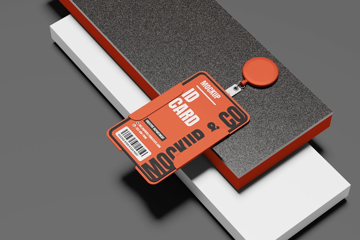 企业工牌挂绳证件样机 ID Card Mockup插图4 企业工牌挂绳证件样机 ID Card Mockup